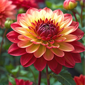 Георгин Оникс Найт купить по цене от 590р. в интернет-магазине «Посадика» с доставкой почтой в в Таштаголе и по всей России – [изображение №1].